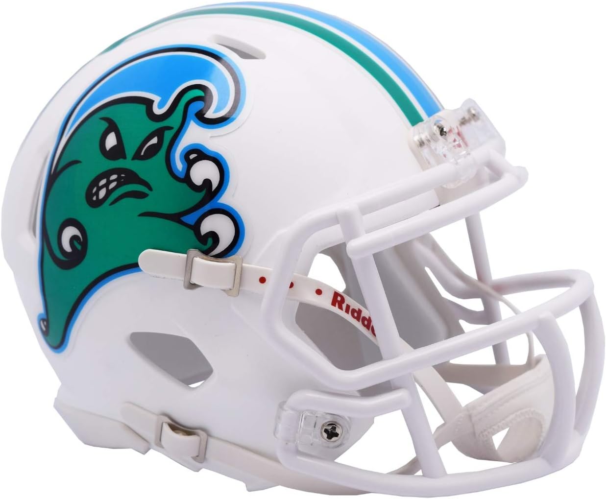 Riddell Tulane Green Wave Angry Wave NCAA Revolution Speed Mini Football Helmet