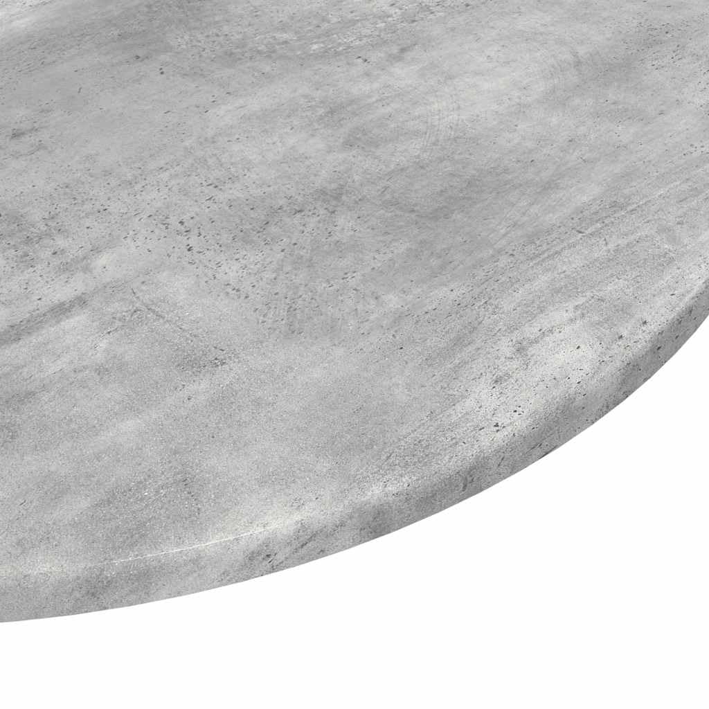 Tischplatte Betongrau 60 cm rund aus wetterfestem Holzwerkstoff Modernes minimalistisches Design für Garten Balkon Küche Terrasse und Wohnzimmer