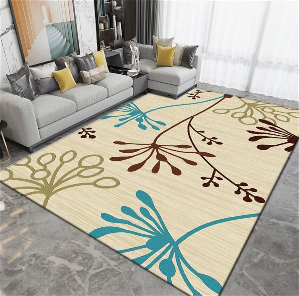 Tapis lavable chambre fille bleu pour éliminer les taches facilement