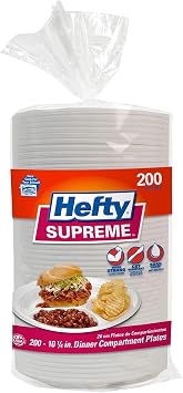 Hefty Supreme 3-Section Foam Plate 200 ct.