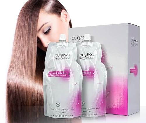 2x 800ML Smooth Hair Straightening Cream - Treatment for Curly Hair, Light Fragrance & Suitable for All Hair Types, Salon Commercial Grade