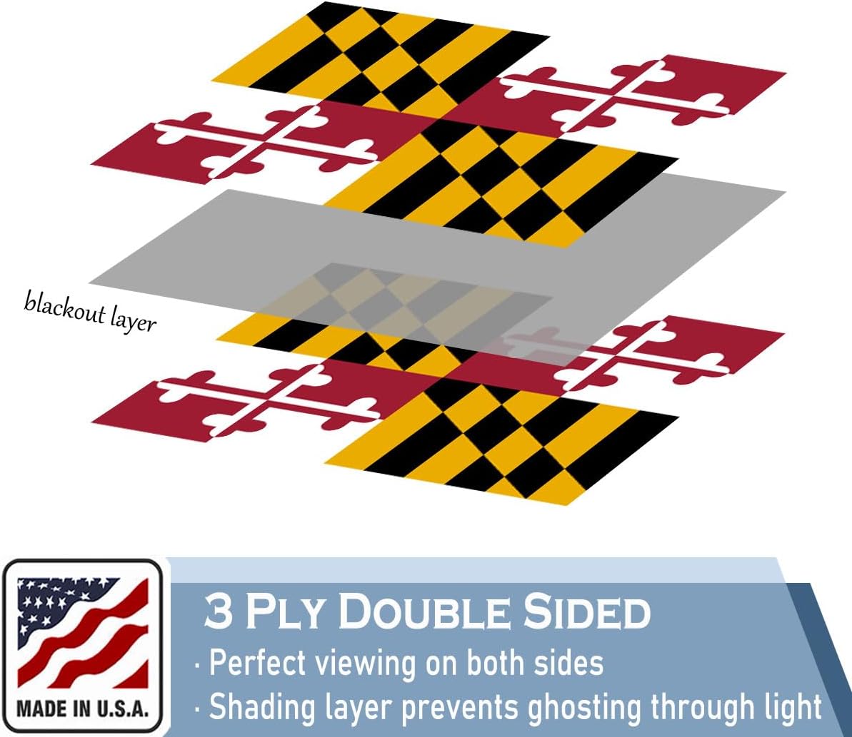 Maryland State Flag 3X5 FT 100% Made in The USA- Heavy Duty Vibrant Colors Double Sided Maryland MD Flags with 2 Brass Grommets for Home/Company/Indoor Outdoor Decoration - Image 2