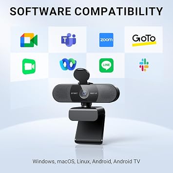 EMEET 2024 Upgraded C960 Webcam for PC, Autofocus, 1080P HD, 73 View Angle, Computer Camera w/Privacy Cover and Microphone, Plug and Play USB Webcam for Video Calling/Zoom/Teams/Google Meet