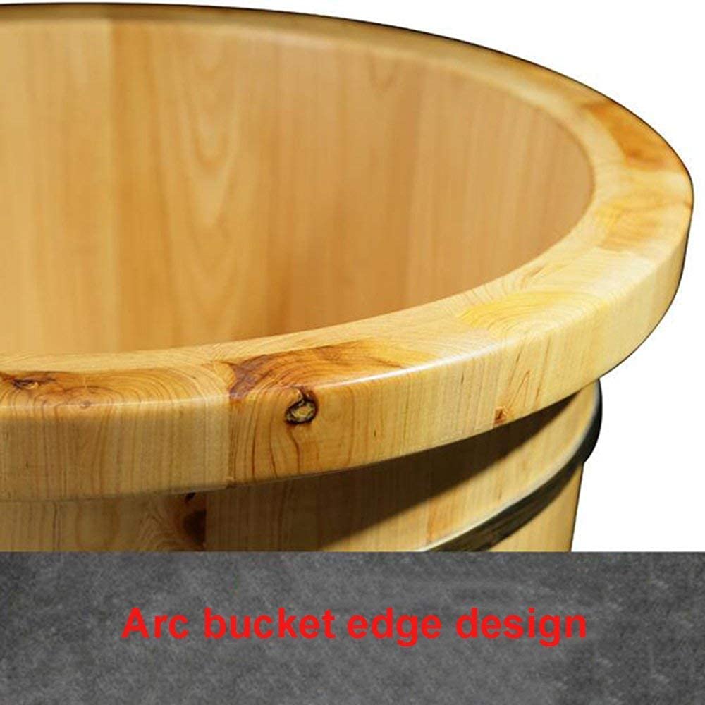 Secchio per pediluvio in legno naturale, botti di legno Bacinella per pedicure Barile per pediluvio in cedro Barile per pediluvio in legno per uso domestico Barile per pedicure in legno per la salute