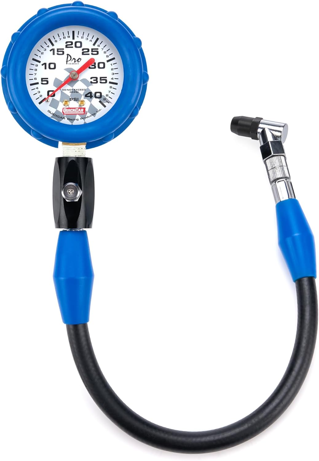 QuickCar Racing Products 56-040 Tire Pressure Gauge with Swivel Chuck and Relief Valve