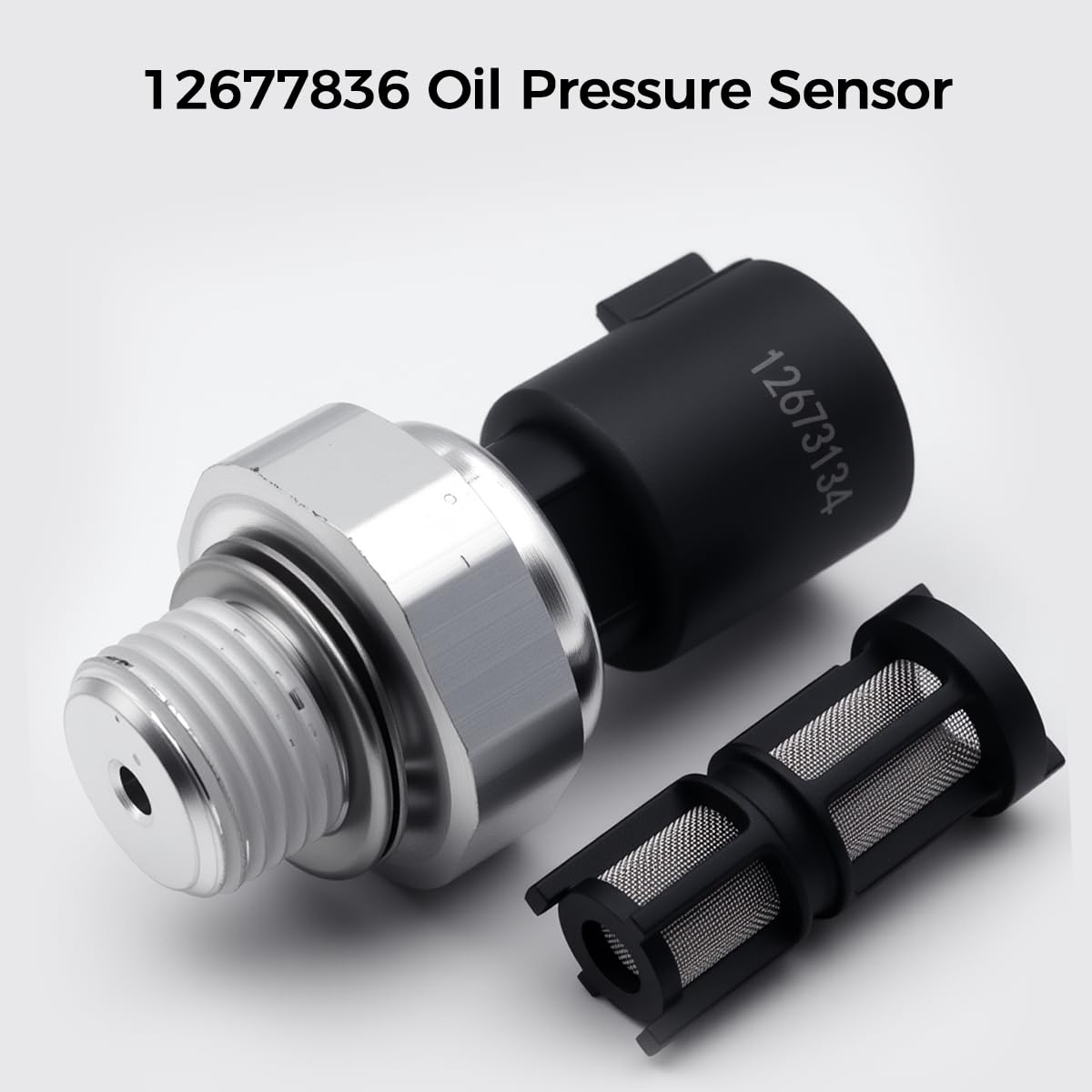 Oil Pressure Sensor, 3-Pin Electrical Connector, Replaces OEM 12677836 12616646 12573107, Fits for 2003-2008 GM Trucks & SUVs with 4.8L 5.3L 6.0L 6.2L 7.0L Engines