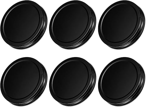 uxcell Tapas para frascos de 3.39 pulgadas de boca ancha, a prueba de fugas, para conservas de cocina, (morado claro, 6 unidades)