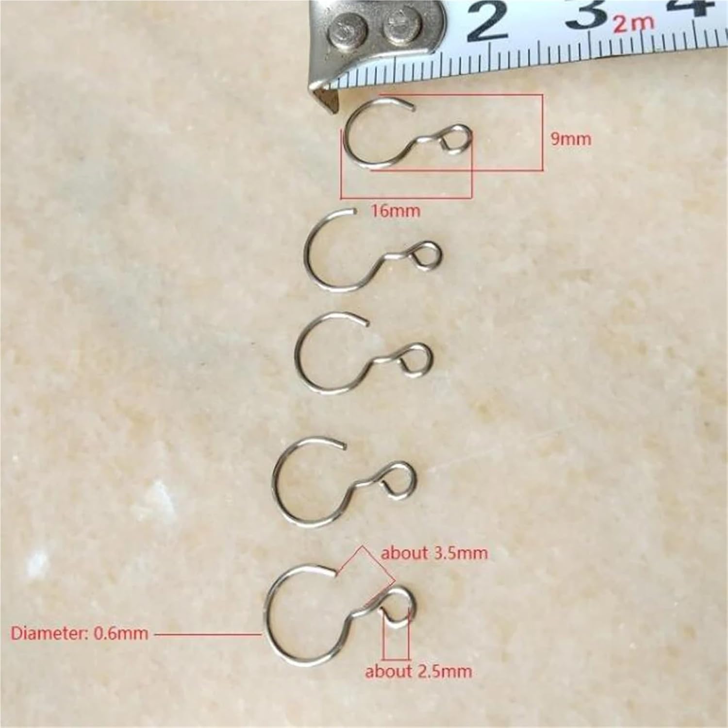 Drapery Hooks 16 * 9mm Chrome Metal S Hook Hanger Connector for Crystal Prisms Chandelier Wedding Party Christmas Tree Ornament DIY(300pcs)