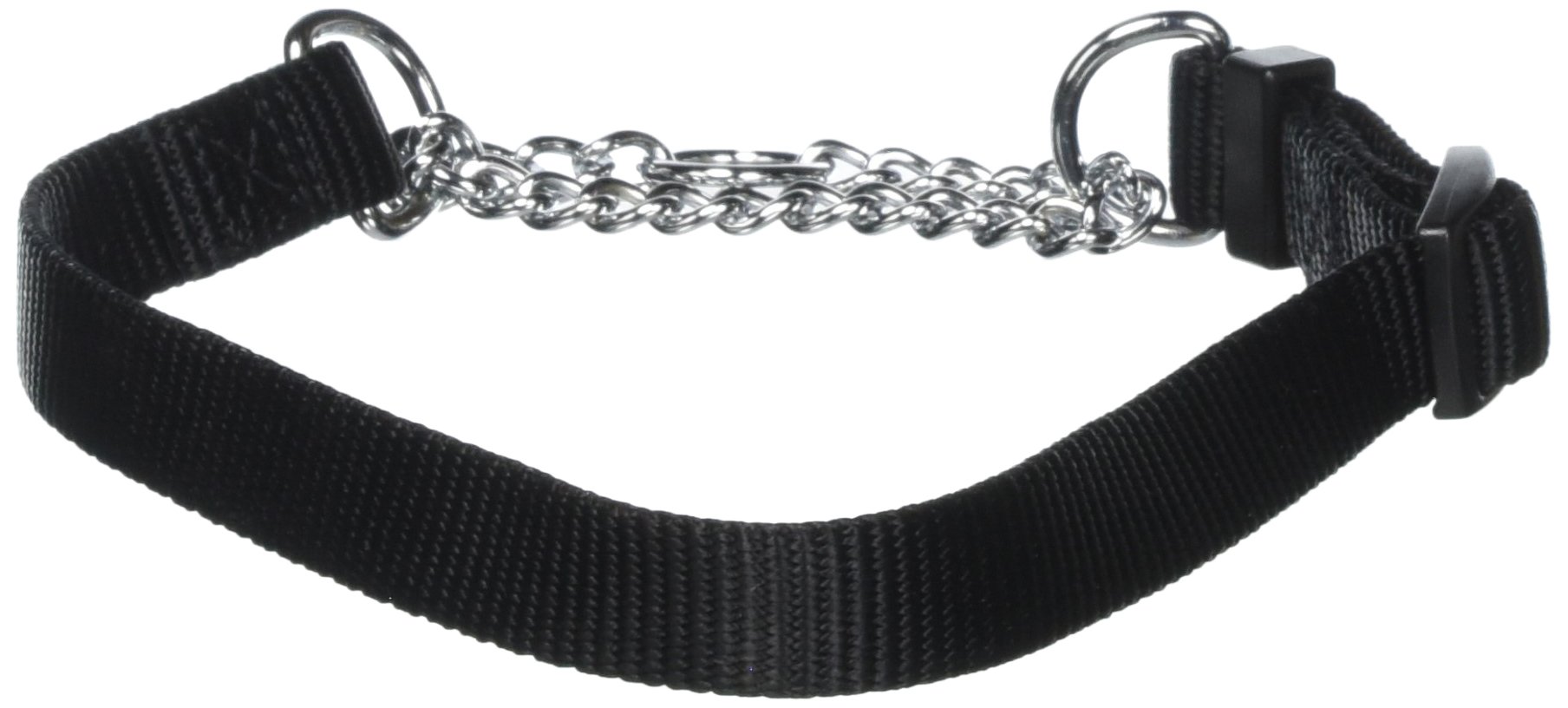 Collier étrangleur noir XS réglable 8-33 cm pour stopper le chien qui tire