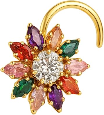 Multi Nose Stud Flower Nose Jewelry Indian Nose Ring