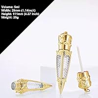 Vista 7 de FZBNSRKO 10 unidades de tubo de brillo de labios vacía recargable botella de bálsamo labial de plástico transparente contenedor de brillo labial