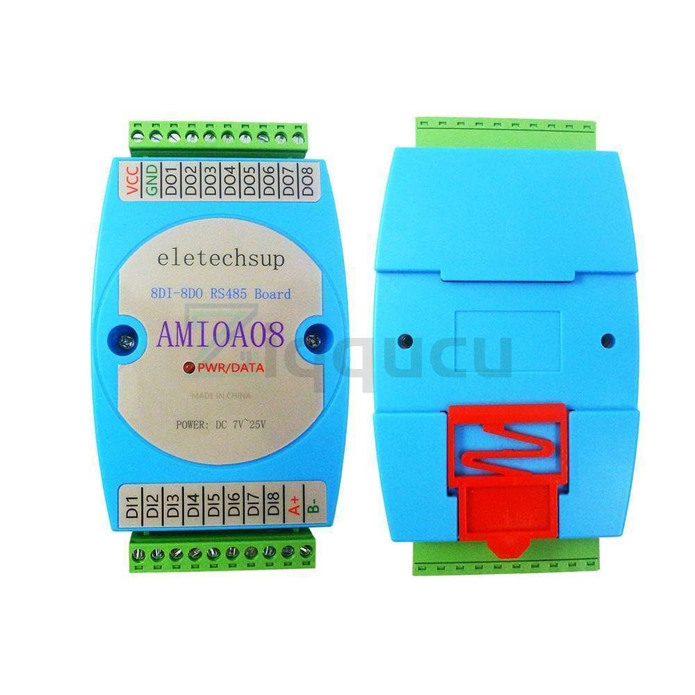 8DI-8DO Digital Input and Output Module Optocoupler Isolated RS485 MODBUS RTU Communication Board