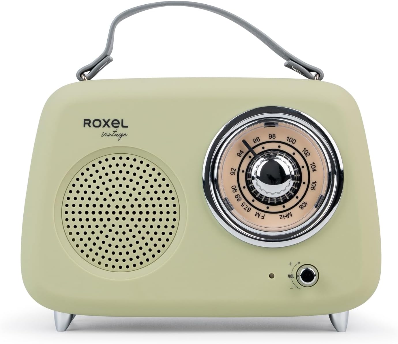 RFM01 Retro FM Radio Party speaker – Timeless Design, Superior Sound, FM Radio, MP3 Playback & Wireless BT Streaming, Perfect as a Gift (Green)