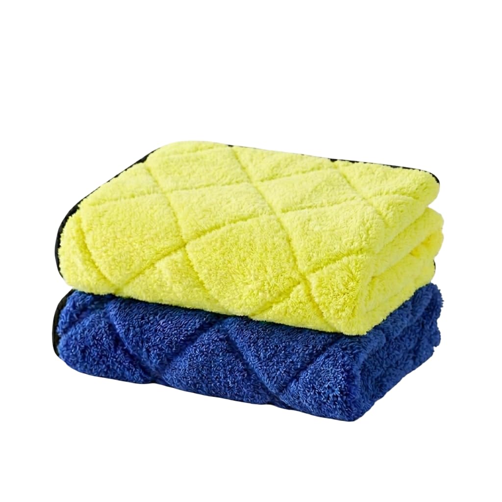 クラブ Yellow_Clotho Auto Hub 900GSM Microfiber Cloth - Ultra Soft- Dual Sided