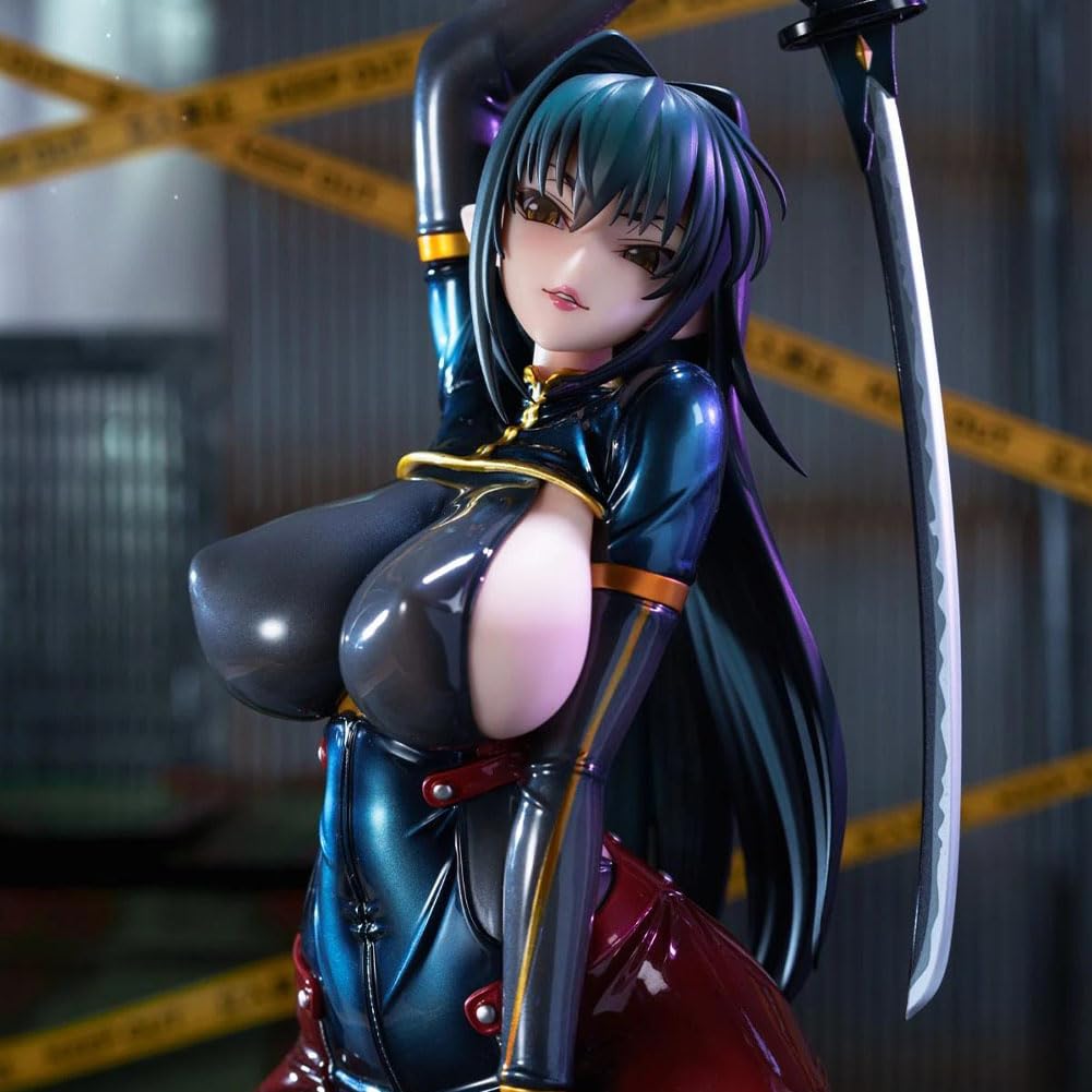 DEXSHUN Annerose·Vajra Figur Anime Spiel Figure 1/6 Statue 18cm | Kniestellung, Ninja-Anzug-Stil, Modell, mit Zubehör, PVC, Dekoration, Anime Merchdiese, Ornamente, Geschenke