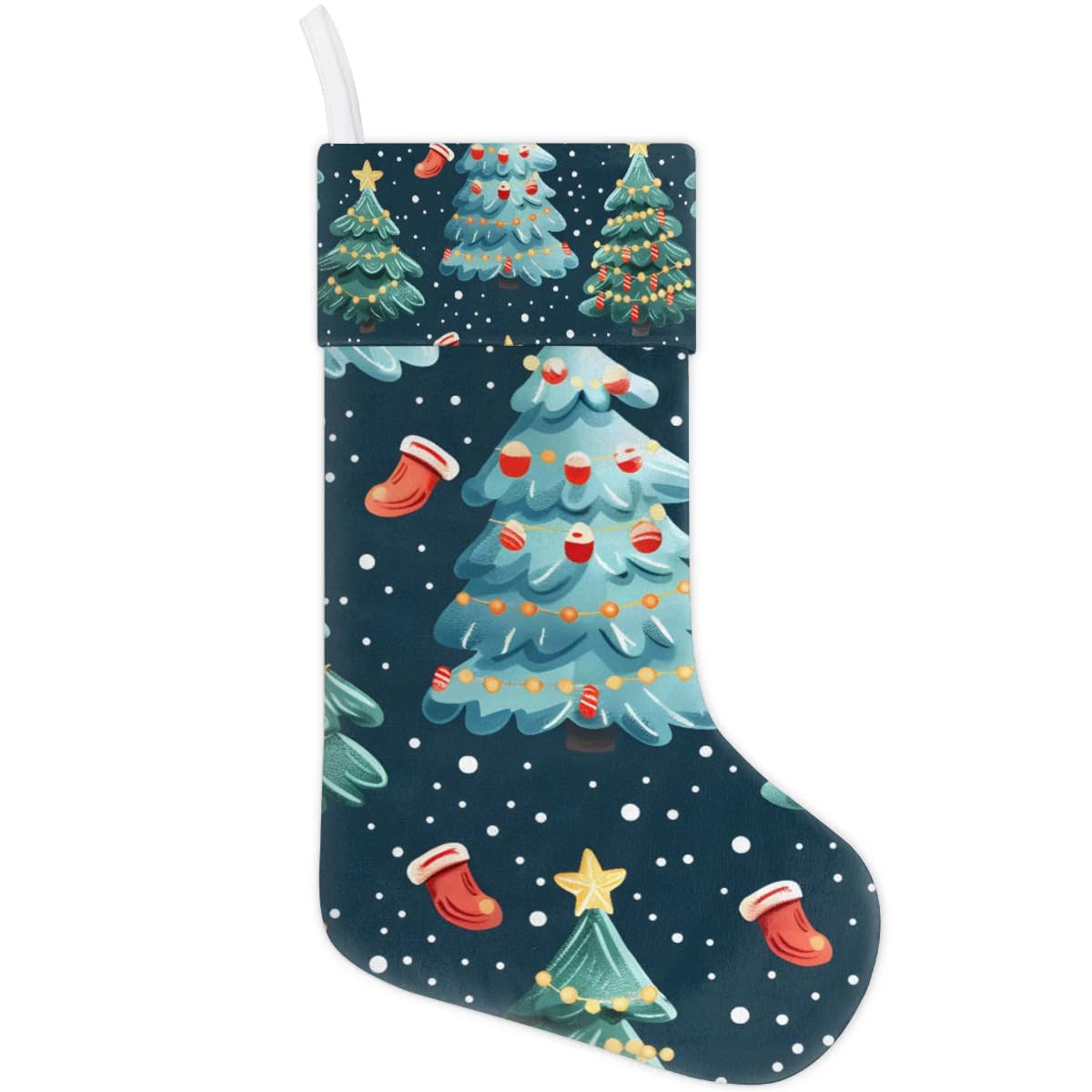 Christmas Stockings, 17.7in Christmas Festivals Xmas Stocking Gift Treat Bags Xmas Tree Xmas Stocking Hanging Ornaments for Xmas Party Gift Filler Fireplace Christmas Tree Decoration