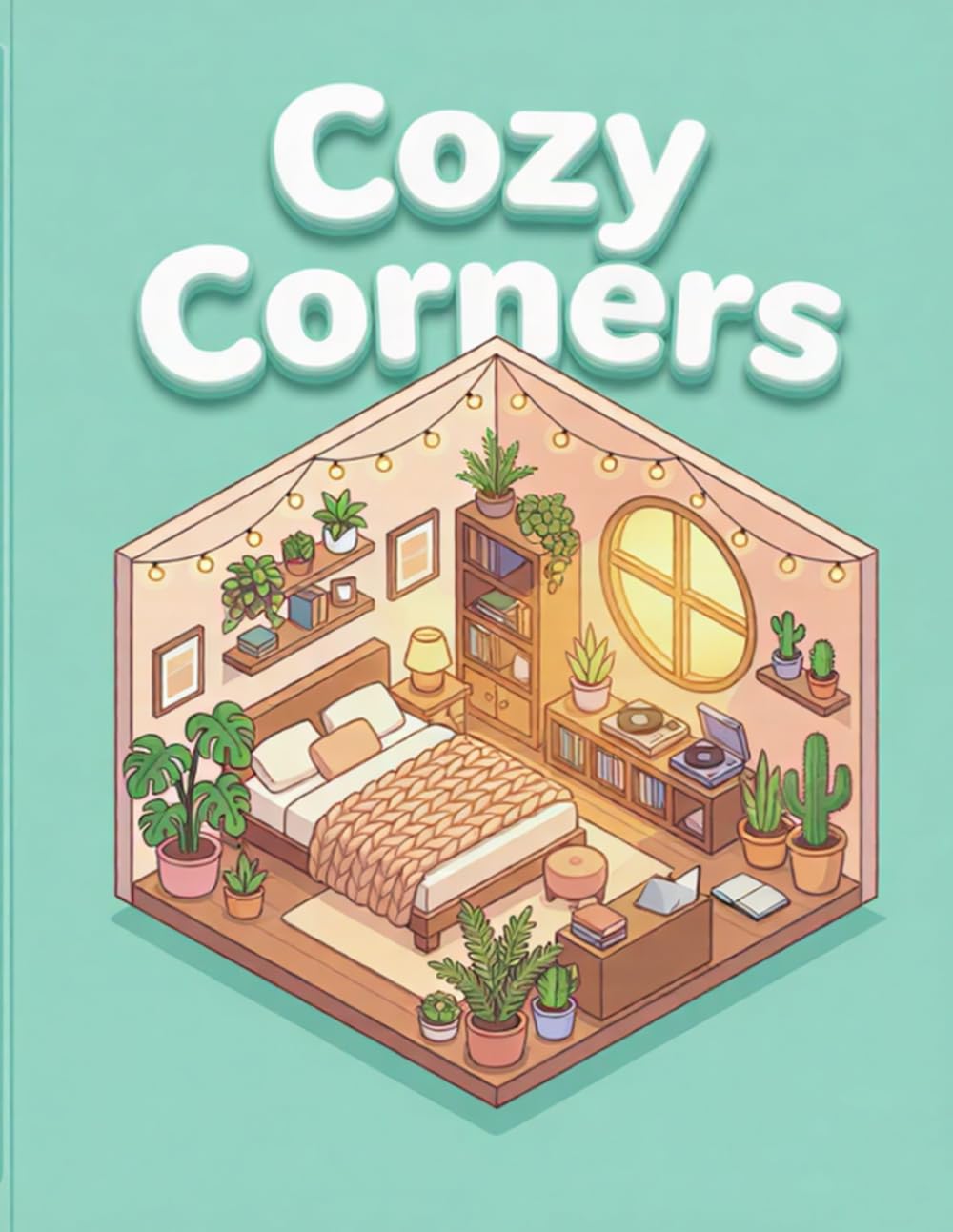 Cozy Corners: An Isometric Coloring Book of Tiny Rooms, Dreamy Interiors, and Relaxing Home Designs for Adults and Teens