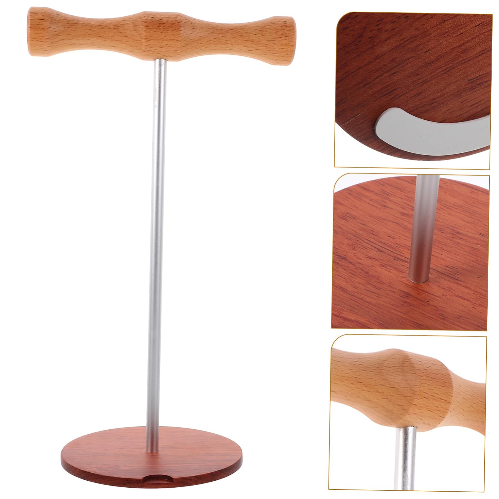 Estante de Hongo sólido Estante para Colgar Auriculares Soporte de sobremesa para Auriculares Soporte Universal para Auriculares Soporte para Auriculares de Mesa Madera
