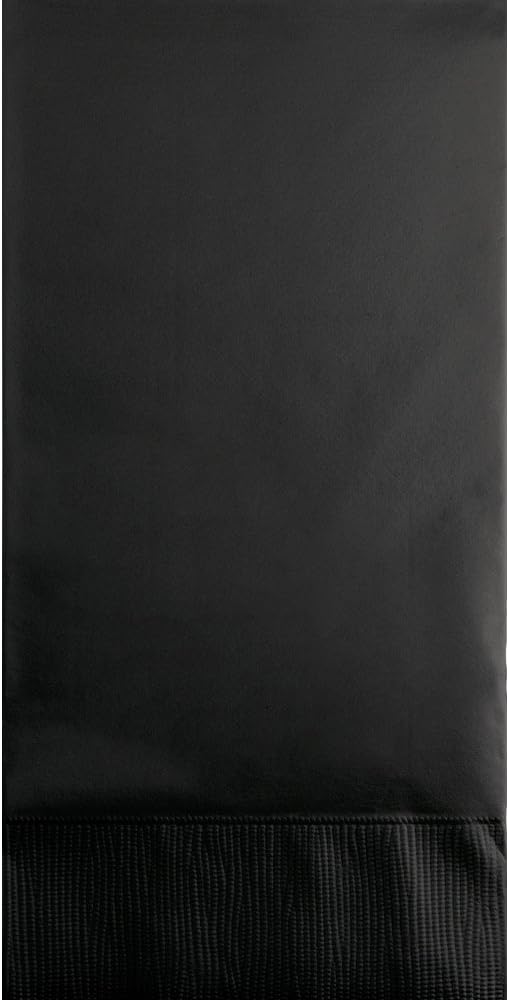Club Pack of 192 Jet Black 3-Ply Disposable Party Paper Guest Napkins 8"