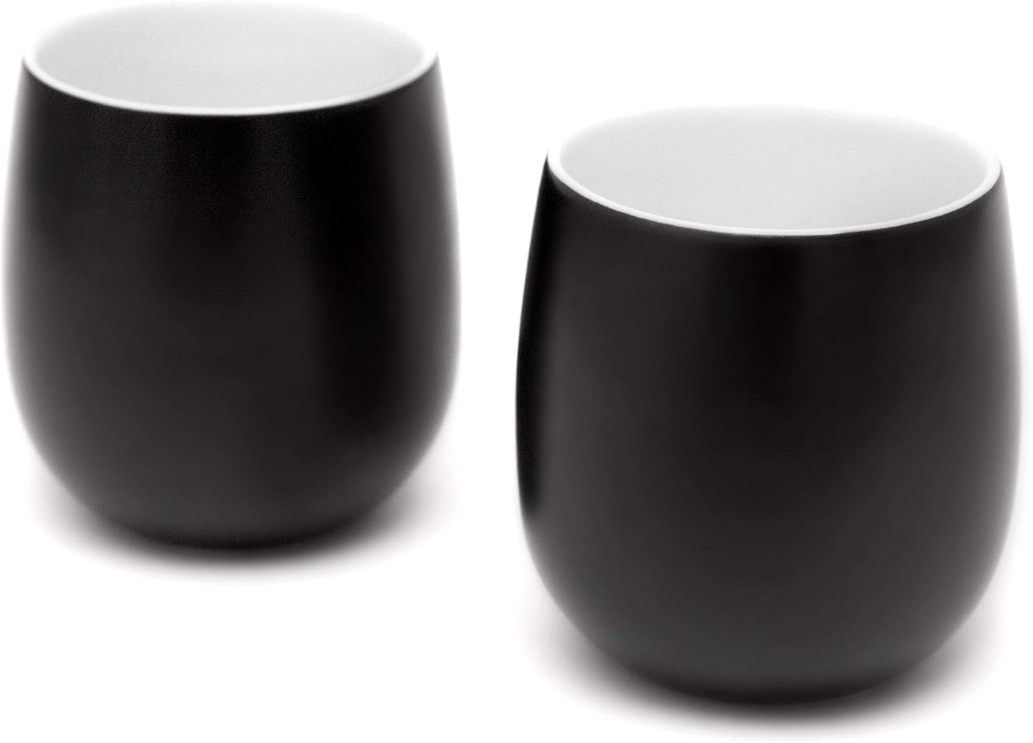 Double Walled Coffee Cups, Dobbelt Set of 2, 6 Ounce Black - Insulated Ceramic Mugs for Latte, Cappuccino, Tea - Modern, Contemporary, Art Deco Design - Box Set, by Kop & Hagen Double Walled Coffee Cups, Dobbelt Set of 2, 6 Ounce Black - Insulated Ceramic Mugs for Latte, Cappuccino, Tea - Modern, Contemporary, Art Deco Design - Box Set, by Kop & Hagen