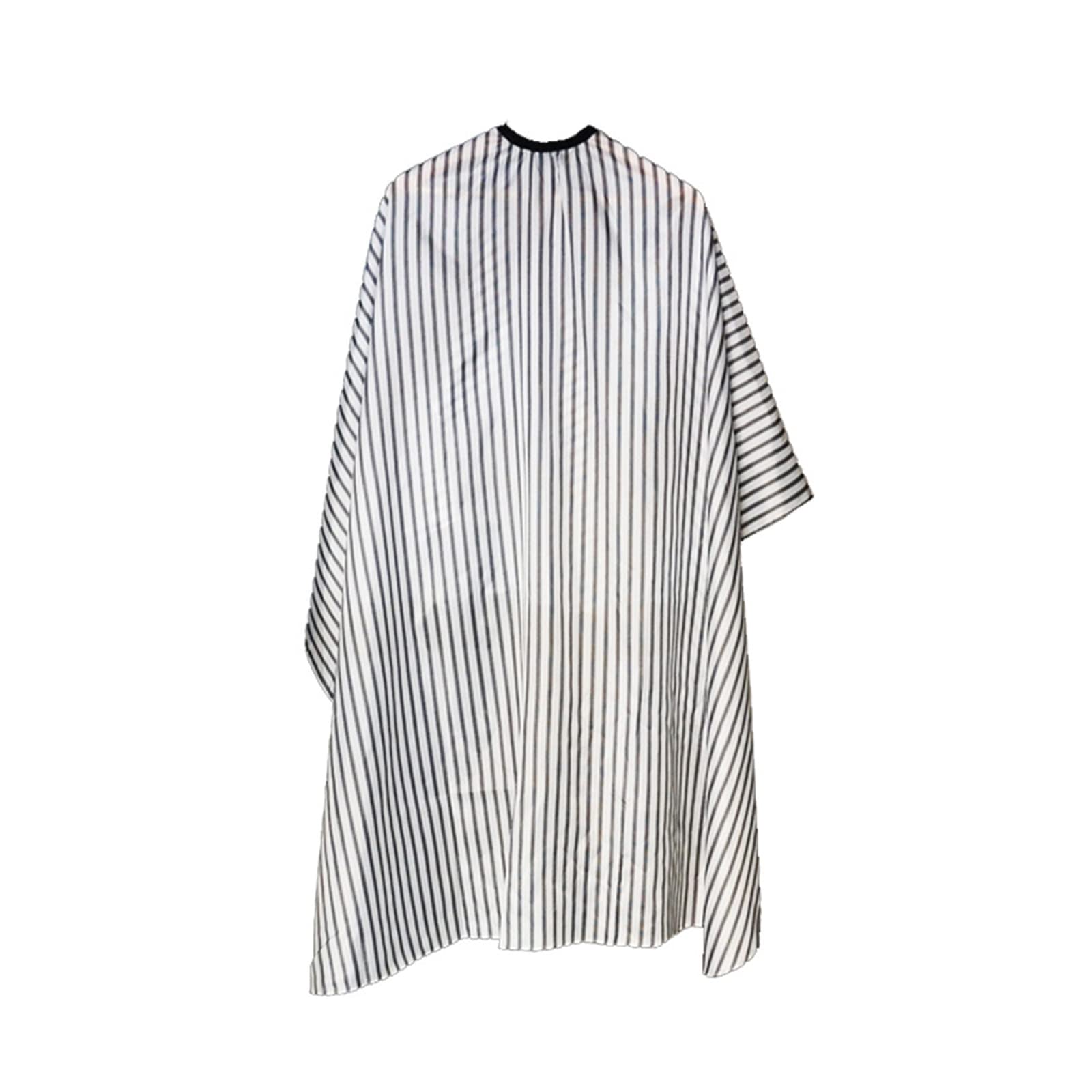 Negro Capa Peluqueria,Bata para Barberías,Capa de Peluquería Barberos,Bandas blancas y negras,Para peluqueros y peluqueros,Tintes para el cabello