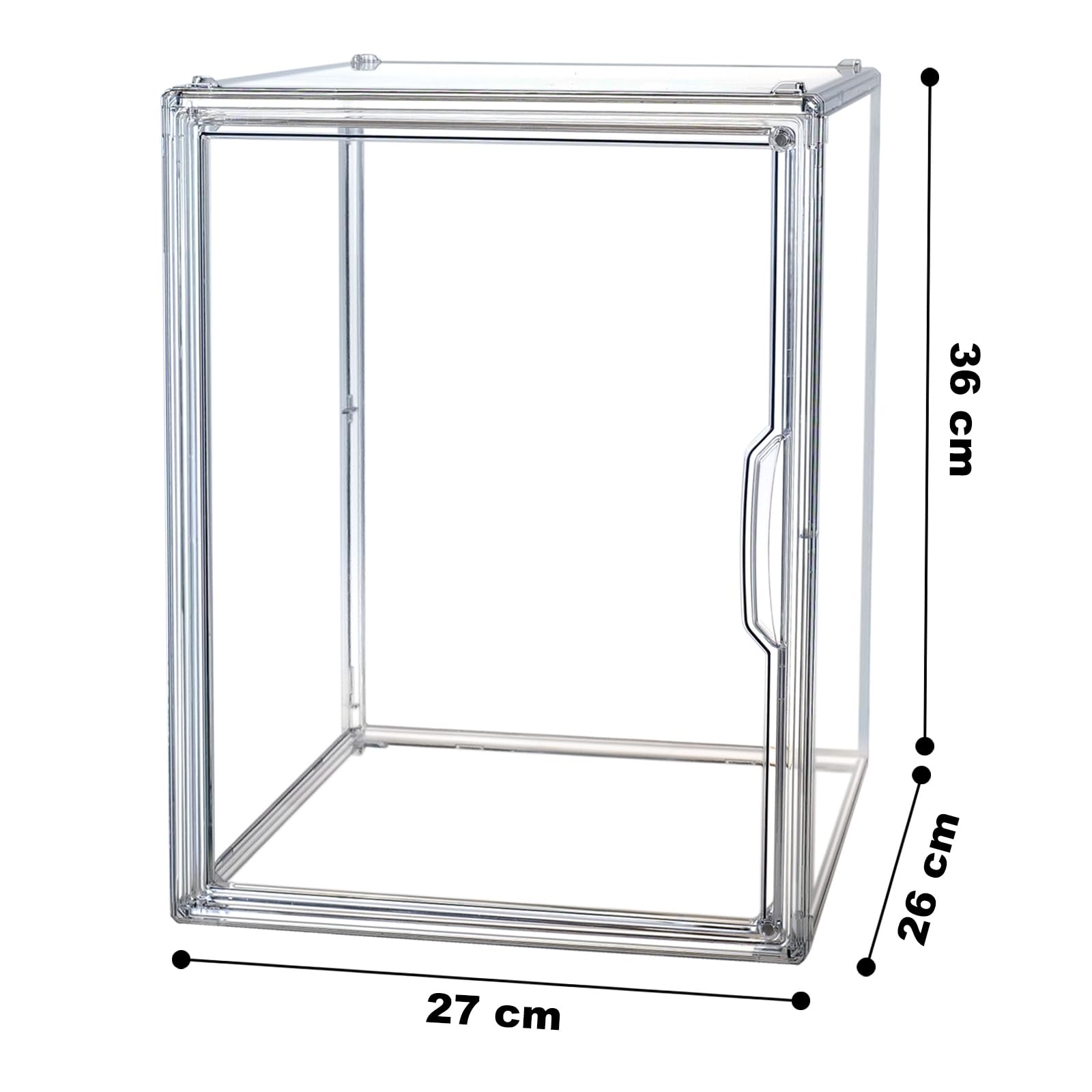 Vitrine En Verre Acrylique 36 X 27 X 25 Cm – Protection Anti-poussière Pour Figurines Manga, Modèles Réduits Et Blocs De Construction