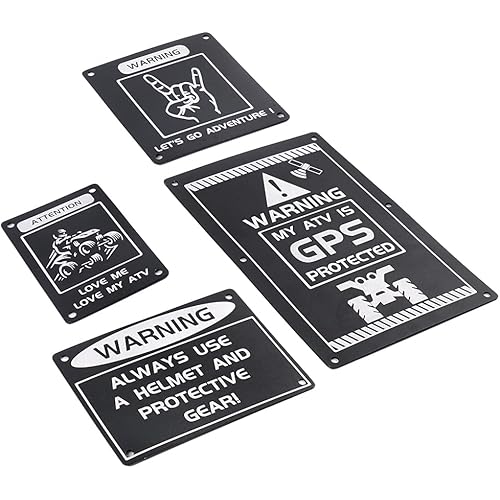 NICECNC Badges Warning Compatible with Yamaha Raptor 700 2013-2024, Raptor 700R 2013-2024, YFZ450R 2014-2024, Laser Carving