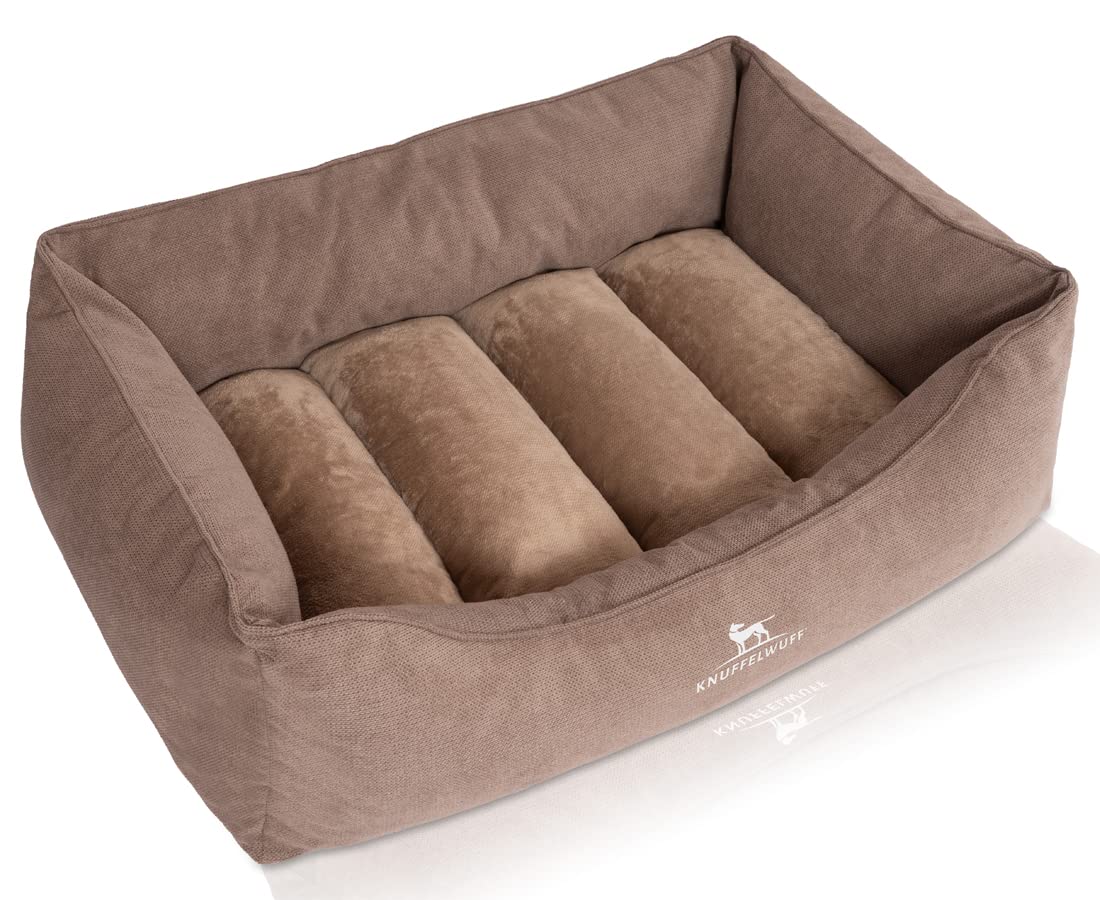 Knuffelwuff Cama ortopédica para perros Baltimore con cojín reversible de 80 x 55 cm, funda extraíble, lavable, para perros grandes, medianos y pequeños