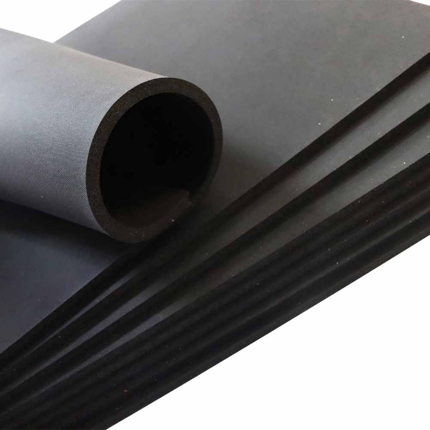BEILOCKERY 1 Sheet 15"× 15" Silicone Pad for Flat Heat Press, 0.31 Inch Thickness, Black Replacement Accessory for T-Shirt Heat Press Transfer, Foam Silicone Sheet