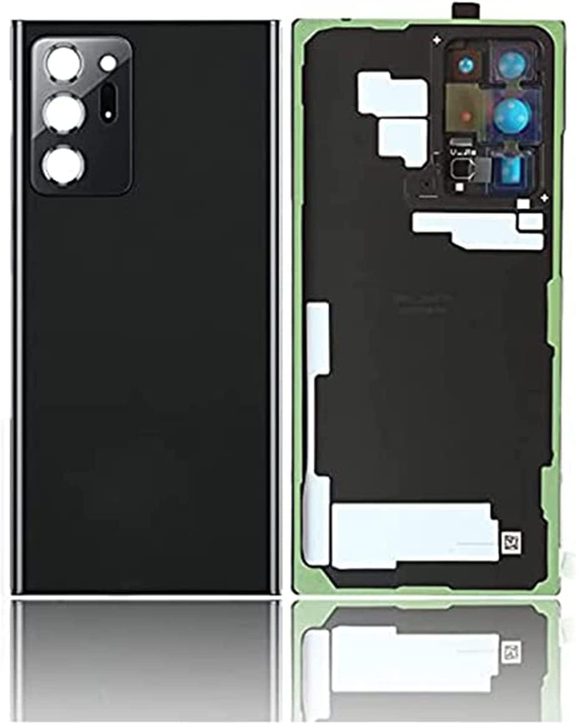 Note 20 Ultra Back Glass Replacement for Samsung Galaxy Note 20 Ultra 5G Back Glass Cover with Pre-Installed Camera Lens and Adhesive + Repair Tool Kits(Mystic Black)