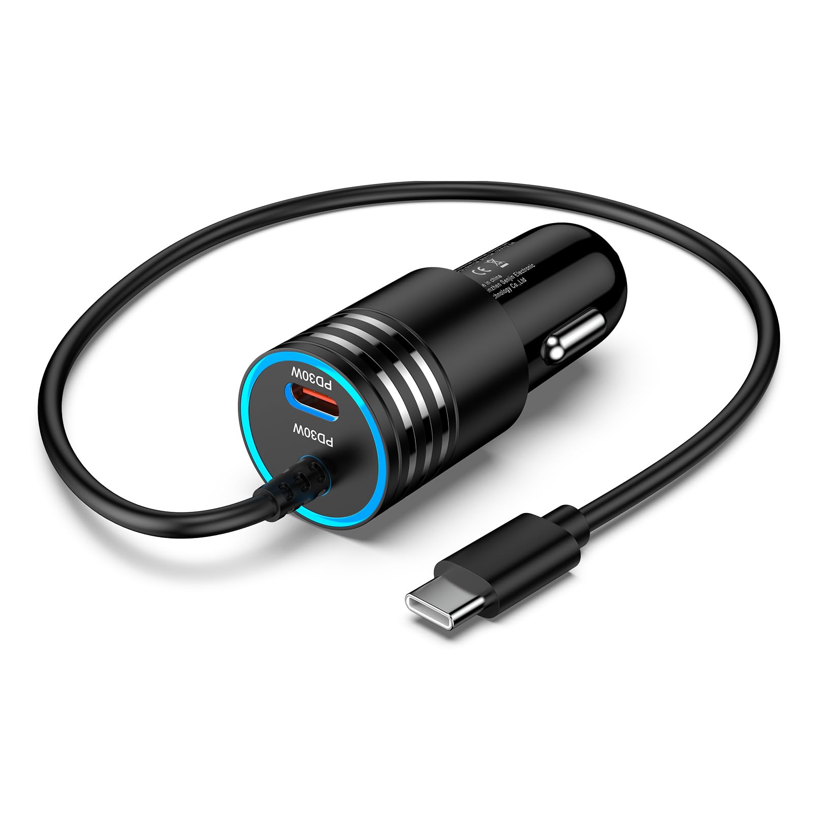 Amazon.co.jp: iPhone 17 車用充電器 USB C 高速充電、60W 超高速