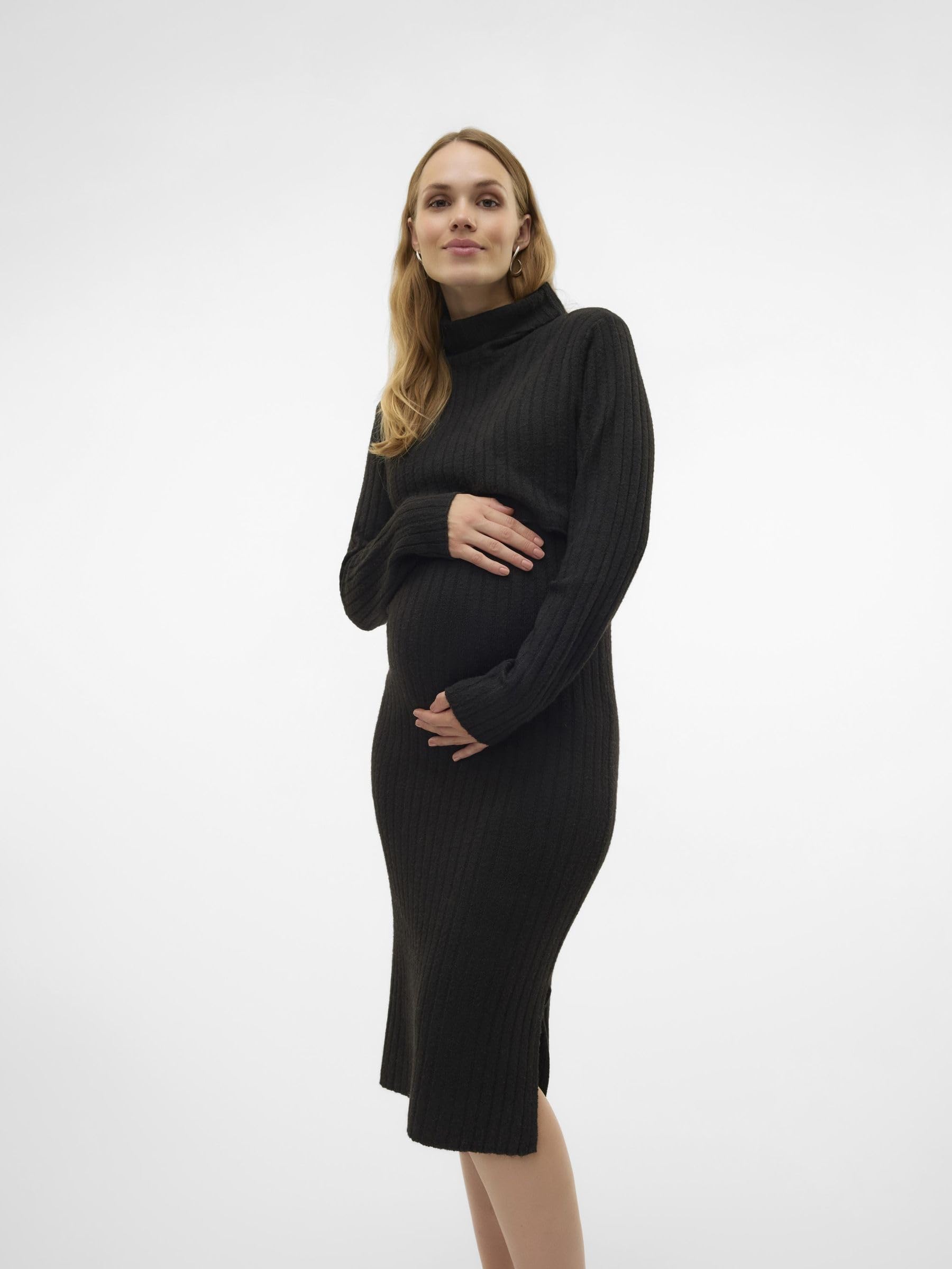 Mamalicious Mlsuniva June LS Knit Midi Dress 2f Noos Mlsuniva June LS Knit Midi Dress 2F Noos Donna (Pacco da 1)