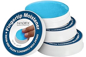 Nadex 3 Fingertip Moistener Pads, Blue