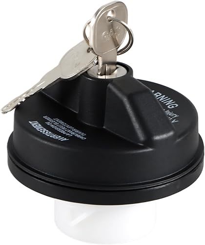 Miniatura 9 de Tapa de gas con bloqueo compatible con Jeep Wrangler JK TJ Cherokee Compass Grand Cherokee Liberty, Lock Tapa de combustible Ram 1500 2500 3500
