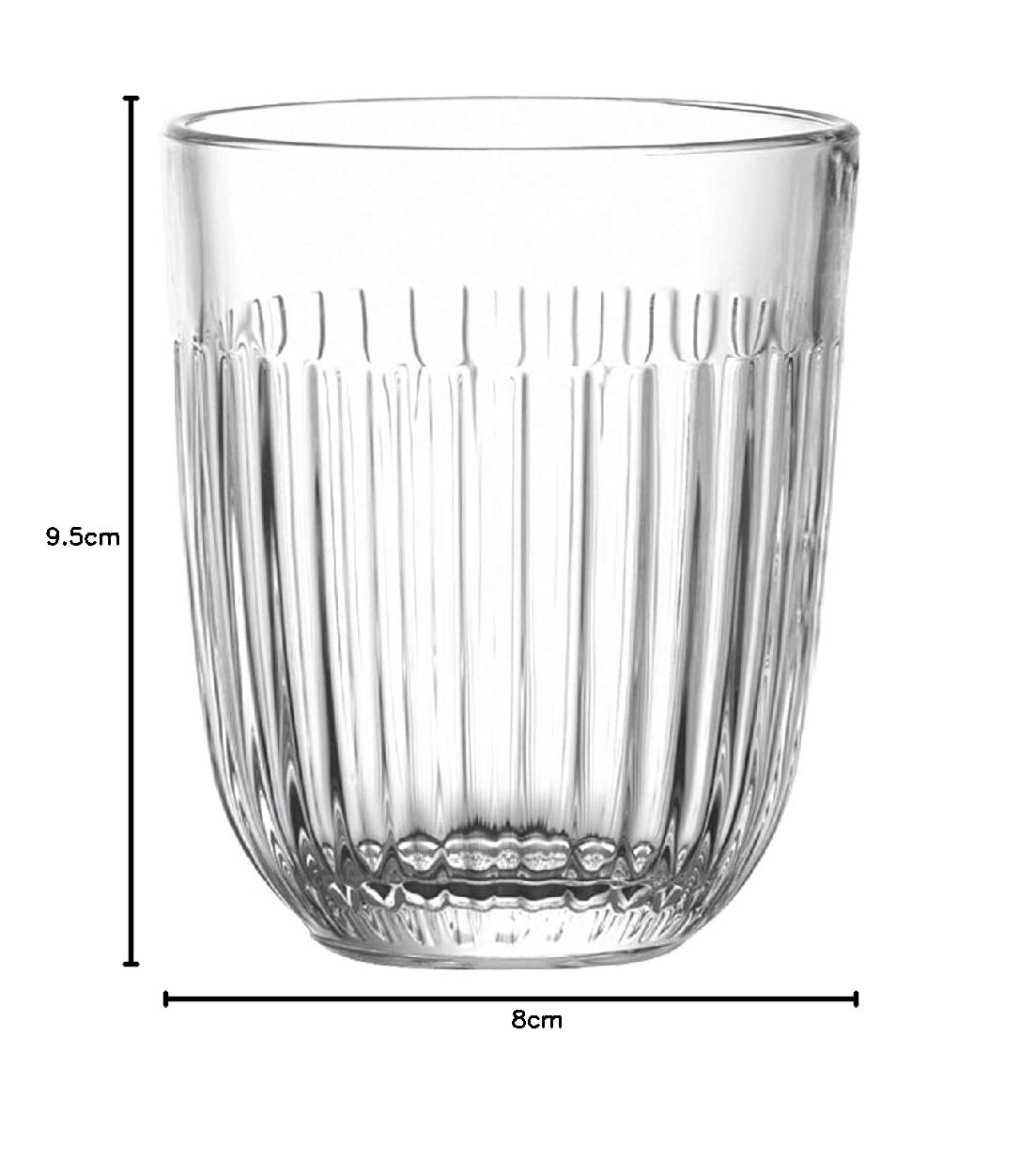 La Rochère Vasos Ouessant de 290 ml, 9,5 cm de altura, 8 cm de diámetro, transparente (6 unidades)
