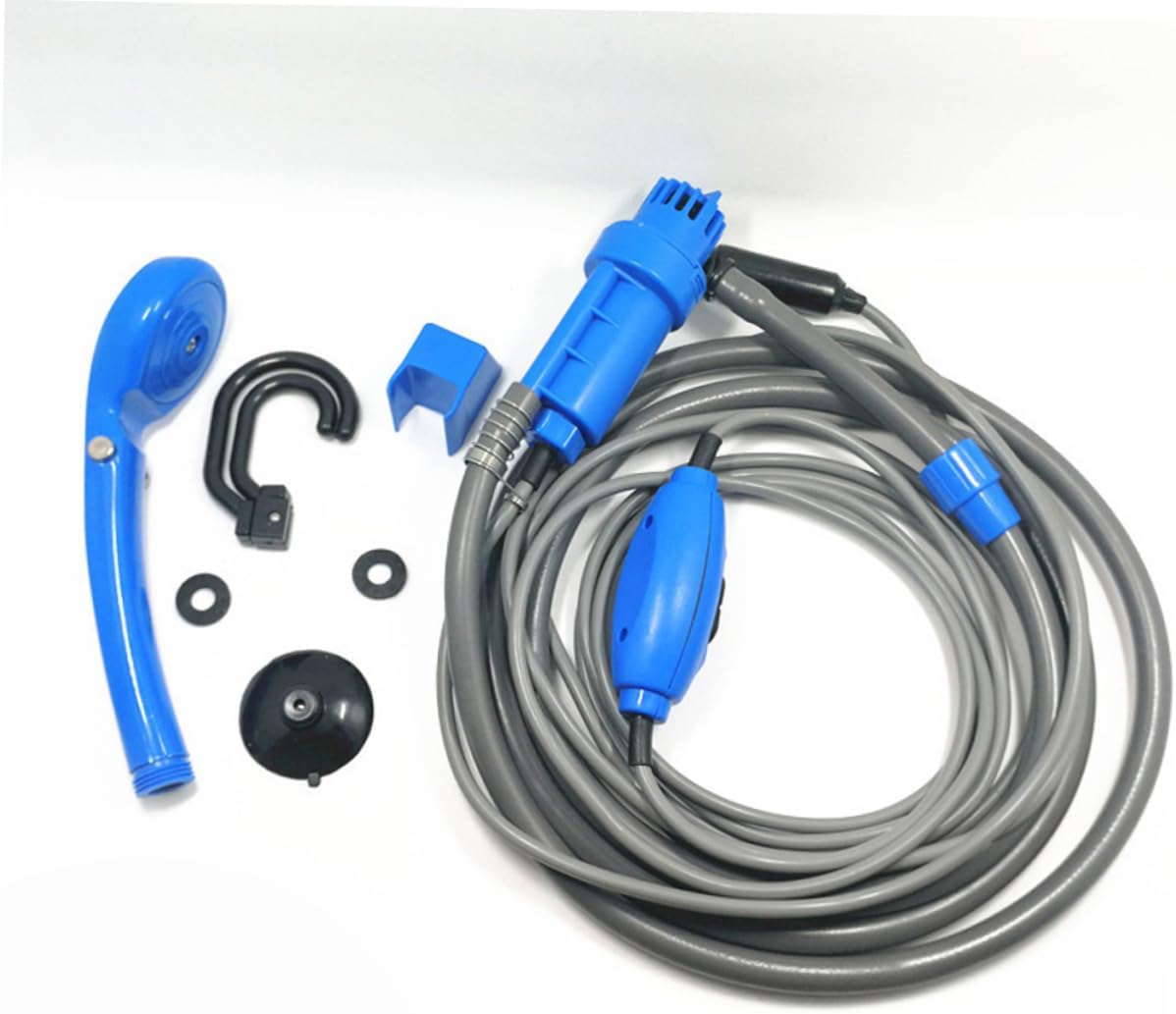 Gatuida Camping Shower 12v Portable Outdoor Shower Set Hook Sucker Ideal for Travel Pet Washing