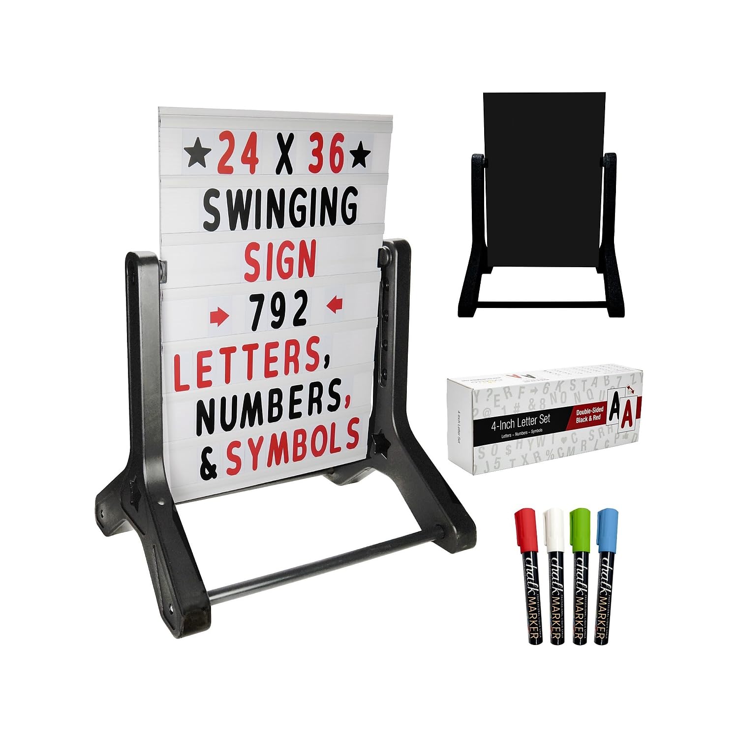 Swinging Changeable Message Sidewalk Sign