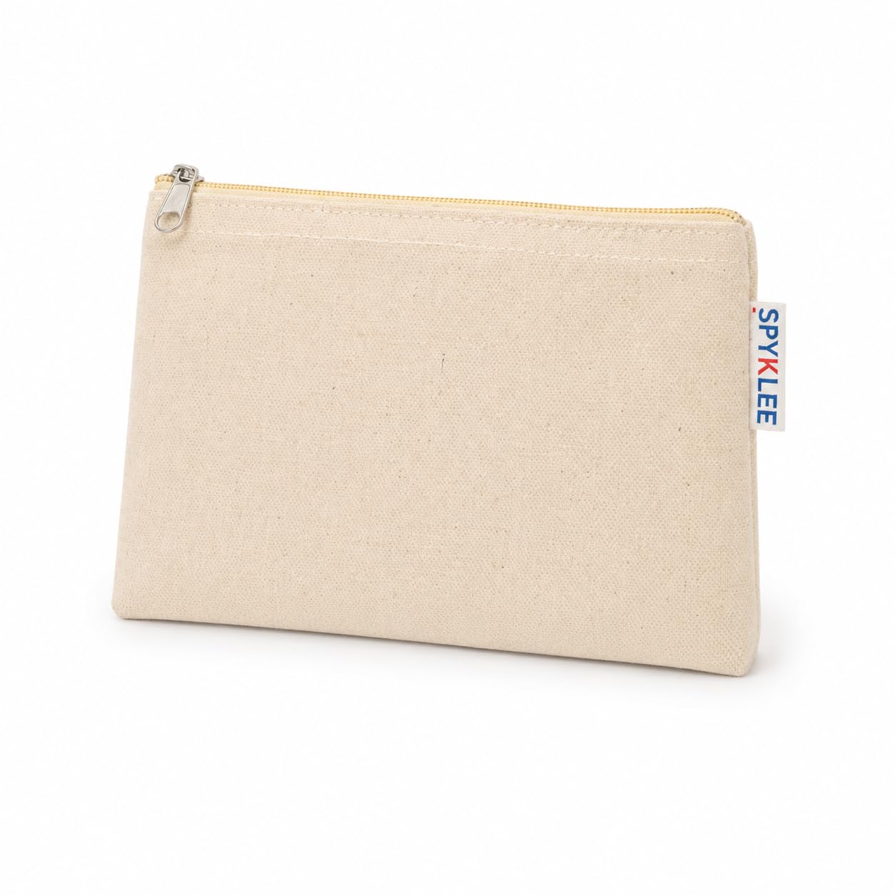 Plain Cotton Canvas Zip Pouch | Durable Reusable Eco-Friendly Multipurpose Organizer Pouches | for Cosmetics, Stationery, Travel Accessory, Makeup & Office Essentials - 7.5X5 Inch (18Pcs)-image-40