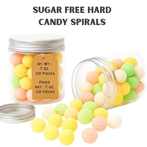 Miniatura 9 de Andy Anand Chocolatier Espirales de caramelo duro sin azúcar, dulces endulzados con stevia sin azúcar, surtido de dulces con cinco sabores