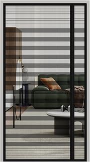 Magnetic Screen Door Fits Door Size 32 x 80, Screen mesh Size 35 x 81, Side Opening Upgraded Heavy Duty Fiberglass, Strong Magnet Closure Door net for Front Back Sliding Doors, Stripes