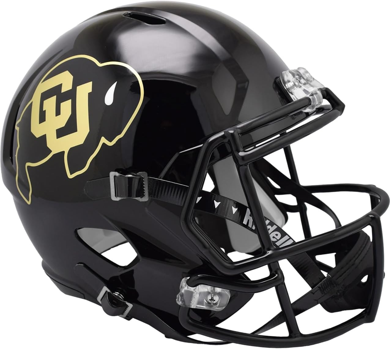 Colorado Buffaloes Black Riddell Speed Replica Full Size Football Helmet - New in Riddell Box
