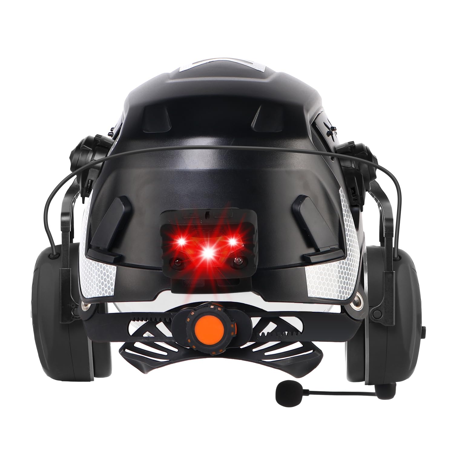 GREEN DEVIL VOLTEK Vent AIR Ultimate Set - Höhenarbeits-Schutzhelm EN12492 + Shield LD Bluetooth Gehörschutz + Klares Ersatzvisier + Intelligente Helmleuchte