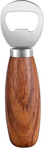 GREATLINK Abrebotellas de cerveza personalizado con mango de madera, bonito abridor de mano de madera para latas de soda, abrebotellas de sidra,