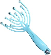 UDKI Handheld Scalp Massager Blue | 11-Claw Manual Head Massage Comb with Rolling Balls for Scalp Hair Massage| Deep Stress Relax for Use in Office, Home, SPA, Gifting for Mother & Father