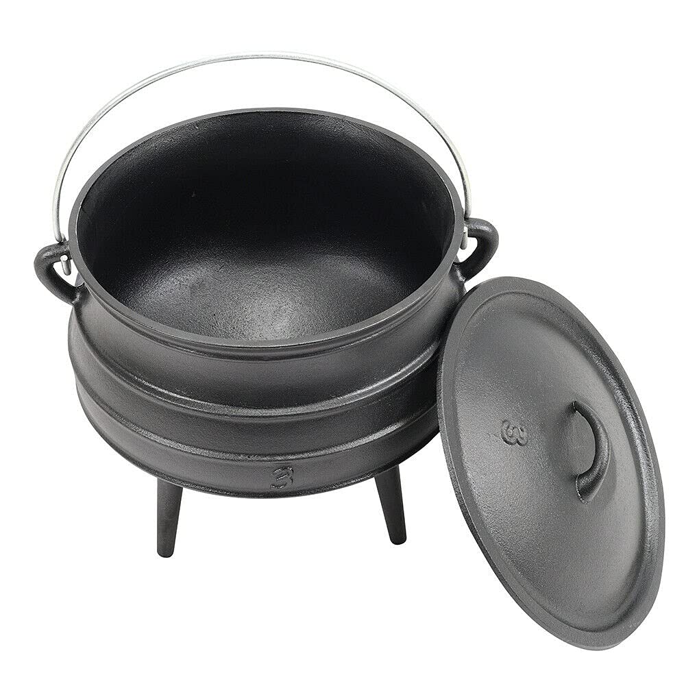 Buy HoitoDeals 1Pcs PreSeasoned Cast Iron Potjie Stew Pot Campfire