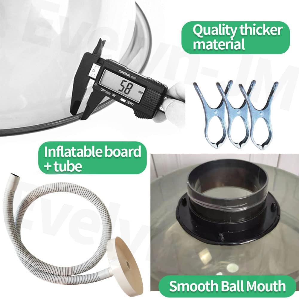 Balloon Stuffing Machine Stuffer Tool Kit Filling Diameter 46cm/18.1'' A Classy Way to Wrap Your Gifts,for Wedding Birthday Party DIY Decoration Art Supply (White), 1-3, 18x18x17.1in