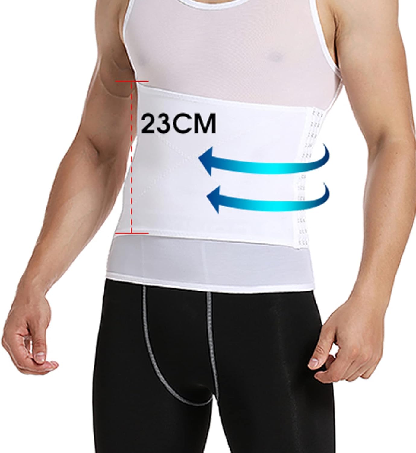 Camicia A Compressione Da Uomo Per Body Shaper Dimagrante Gilet - Foto 8