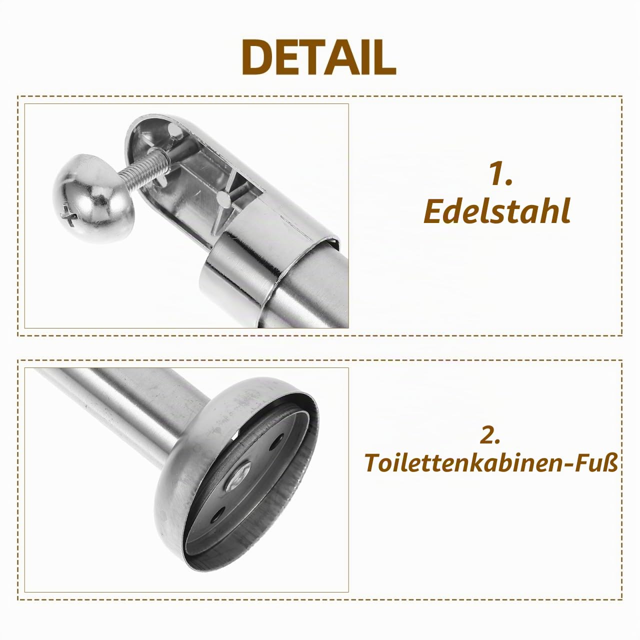 4stücke Edelstahl Trennwand Fuß Robuste Halterung Für Toilettenpartitionen Stabil Und Langlebig Geeignet Für Öffentliche Badezimmer Höhe Modernes Design Ansprechende