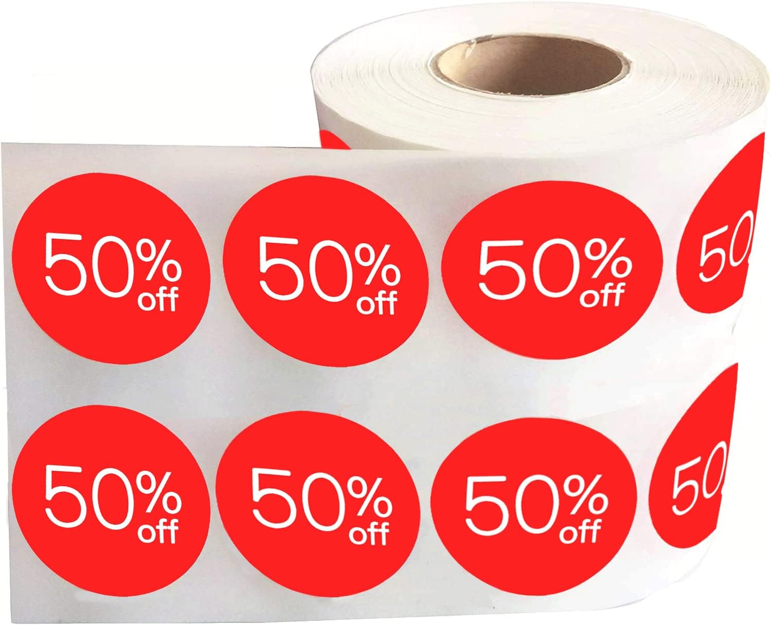 Price Stickers 50 Off Percent Off Labels 1.5 inch Sale Tags Fifty Percent Off...