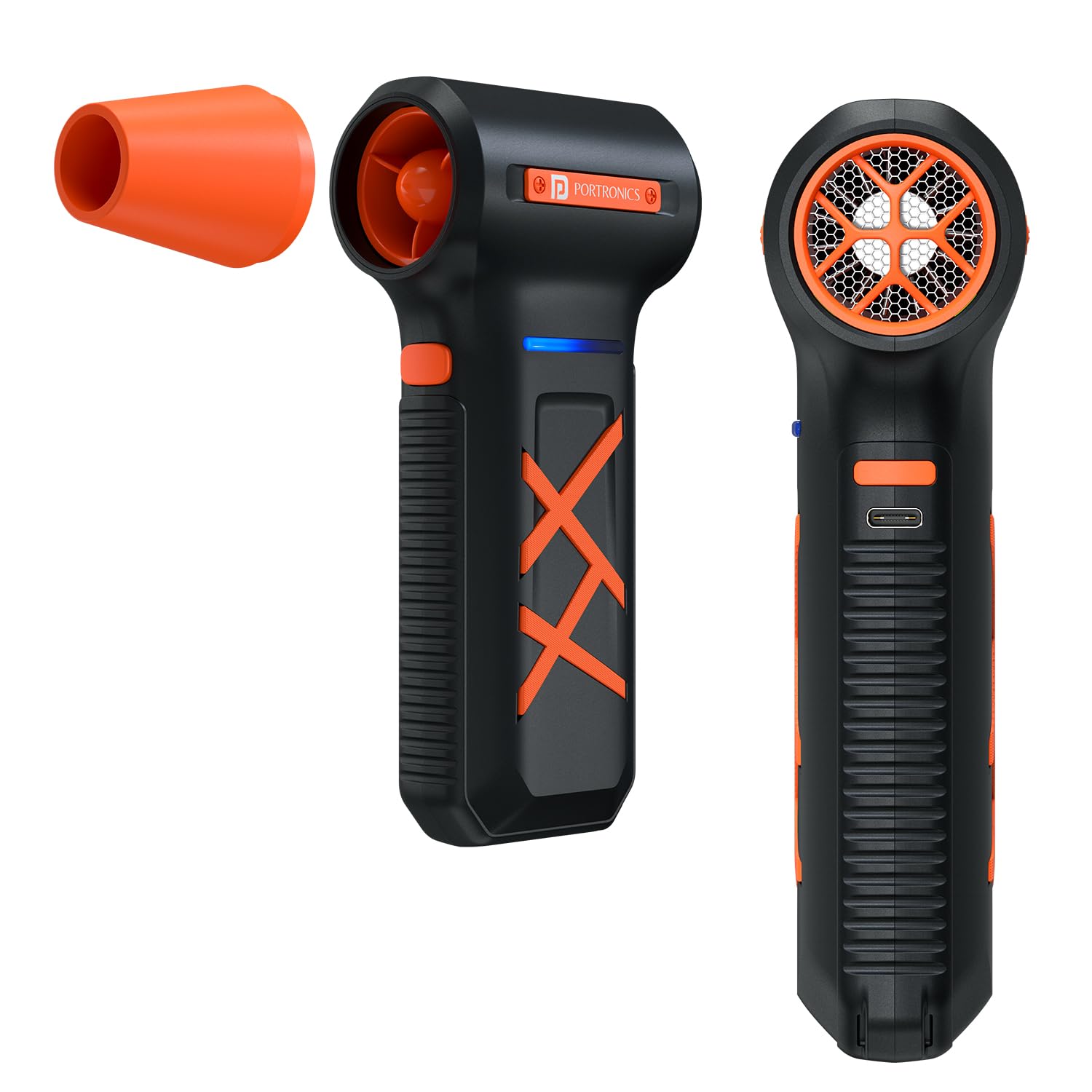 Portronics Tornado Plus Handheld High-Speed Air Duster With Upto 1,30,000 RPM, Type-C Rechargeable, BLDC Motor, 3 Speed Control, LED Indicator, Multiple Nozzle Attachments, for Car Cleaning, PC & Home-image-24